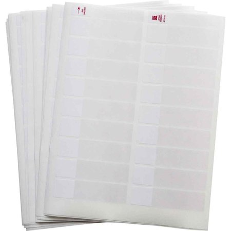 BRADY JetTab Self-Laminating Vinyl Lbls 3.75 in H x 0.95 in W White, Clear 56/PK JET-33-117-1